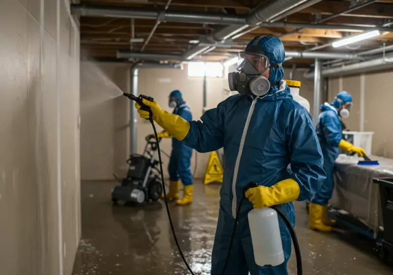 Basement Sanitization and Antimicrobial Treatment process in Samson, AL